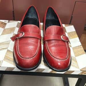 Authentic Coach vintage loafers, 9.5 Red